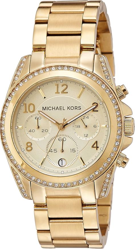 michael kors uhrblair weiss gold|Michael Kors gold watches.